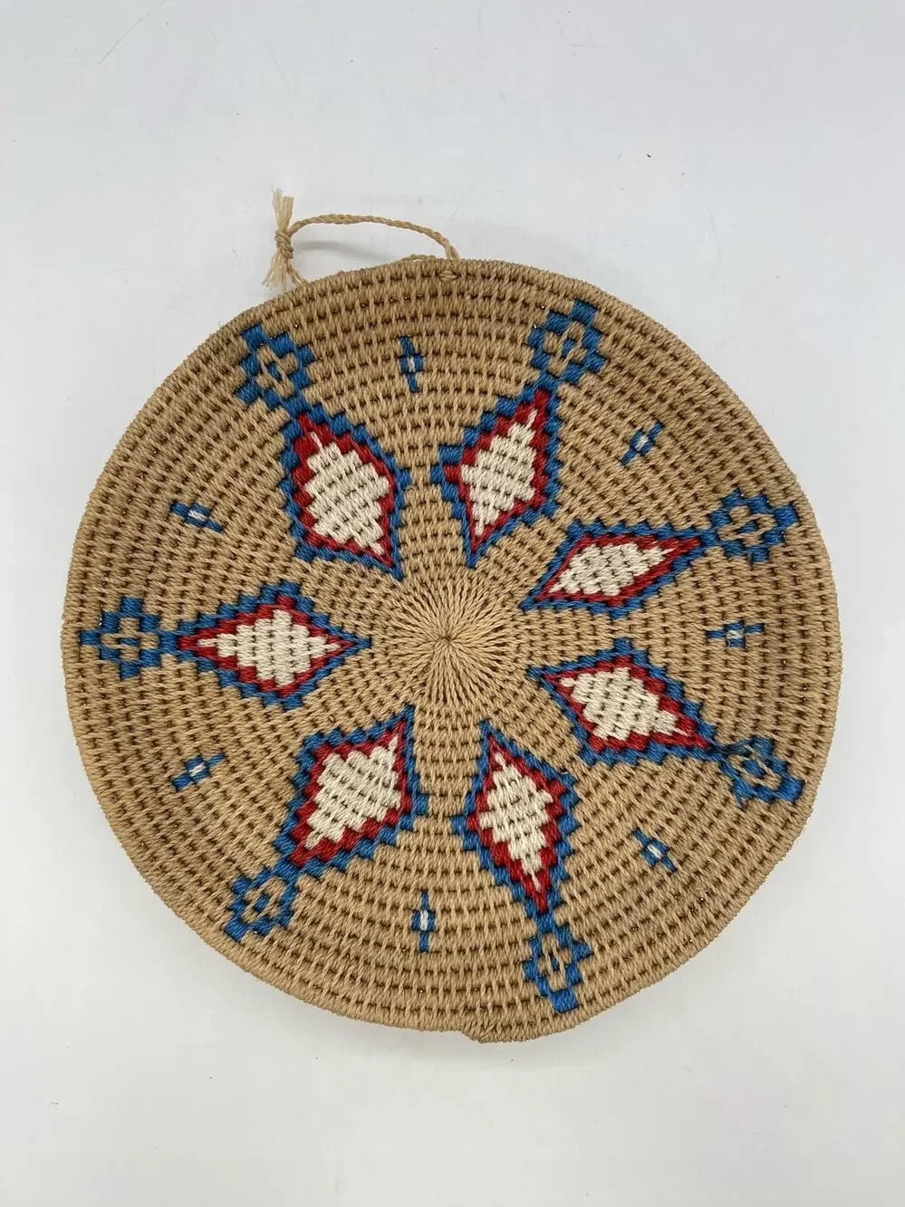 Handwoven Basket 8.5” Wide Wall Decor Basket Wall